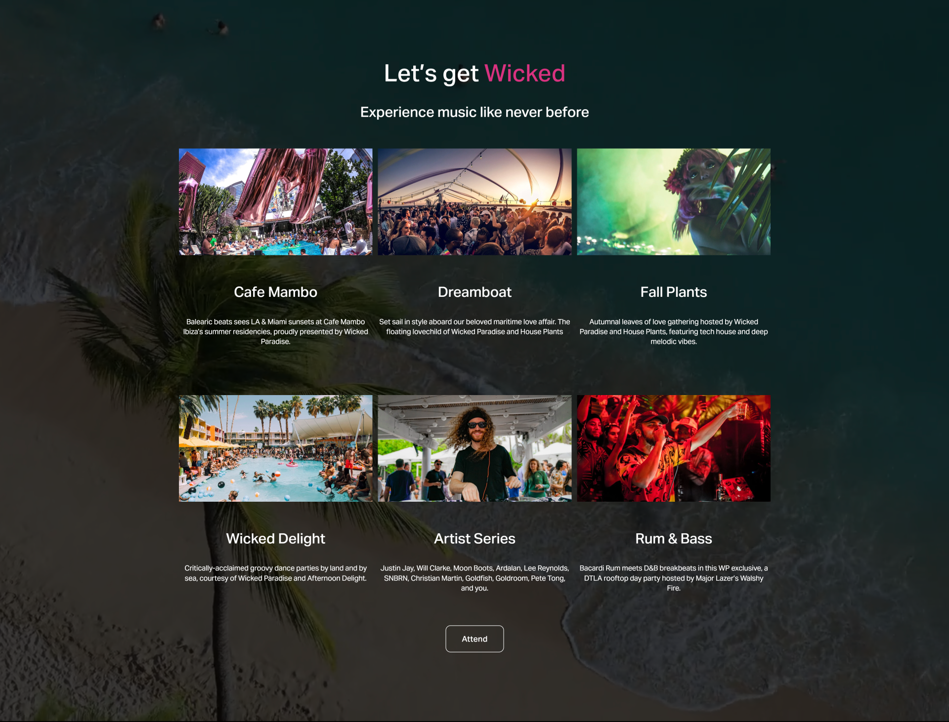 Media-forward event presence