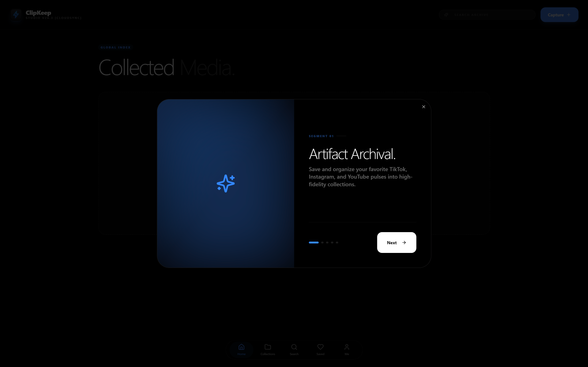 Clip organization, metadata, and browsing interface